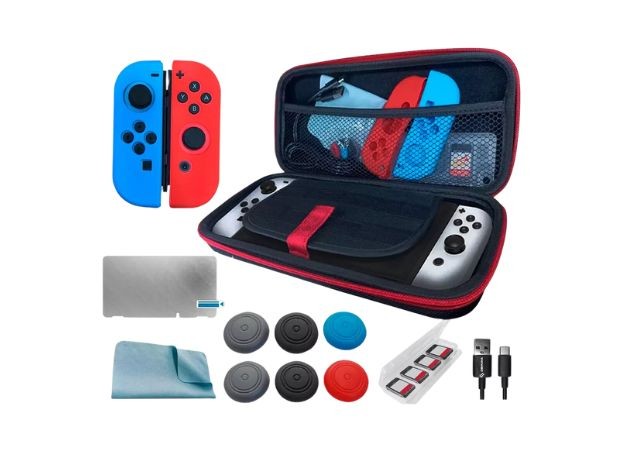 &u+ NINTENDO SWITCH OLED CASE SET 12 EN 1 (848)